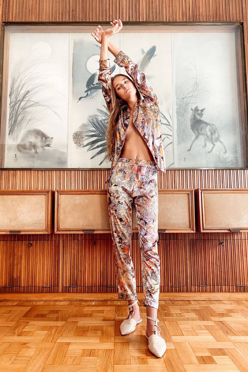Luxe silk loungewear that’s chic enough to party in - Diana d'Orville in Tatler