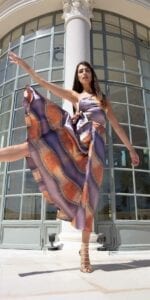 Diana d'Orville sustainable luxury printed silk set